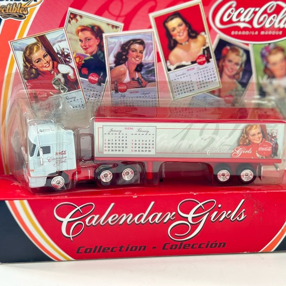 NIB Matchbox Coca-Cola Calendar Girls Jan/Feb 1947 Semi Truck 1:64 Die-Cast - Picture 2 of 7